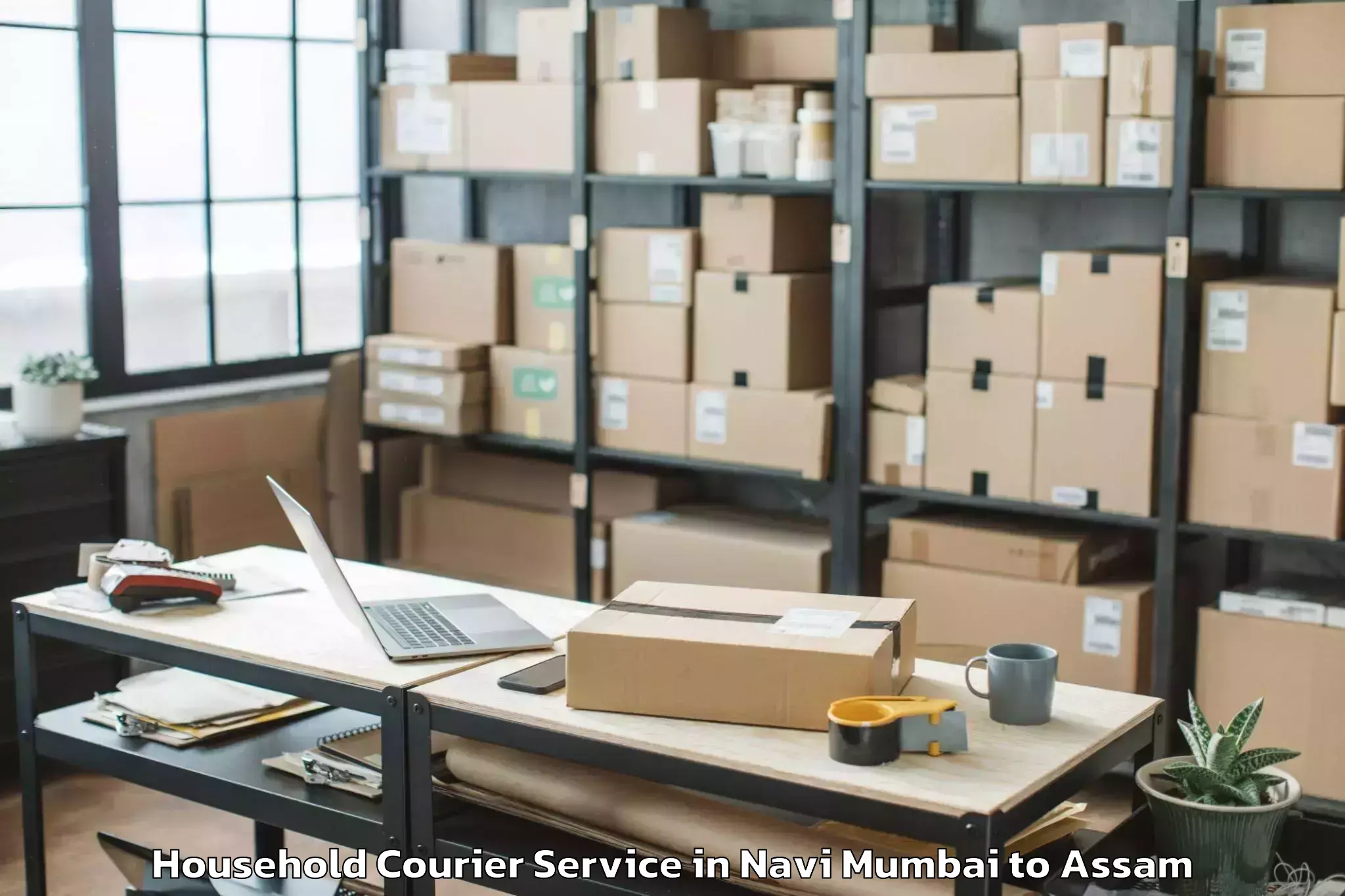 Easy Navi Mumbai to Borholla Household Courier Booking